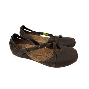 Ahnu Shoes Womens Size 8 Tullia II Brown Leather Flats